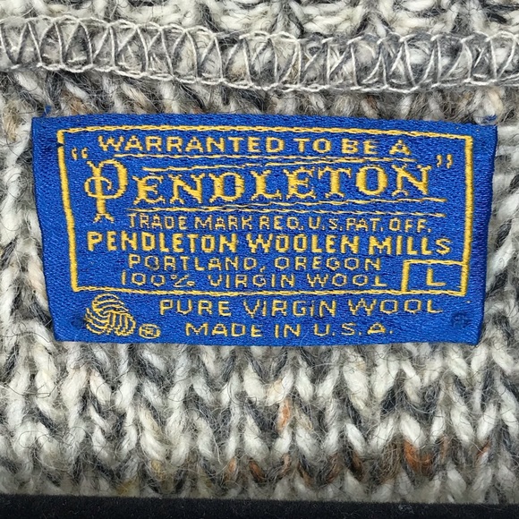 Pendleton Speckled Wool V-Neck Sweater - Picture 3 of 3